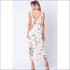 Ruffle Detail Side Slit Maxi Dress