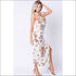 Ruffle Detail Side Slit Maxi Dress