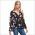 Ruffle Long Sleeve Blouse