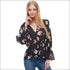 Ruffle Long Sleeve Blouse