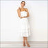 Ruffled Design Strapless Tube Top Cake Pattern Skirt Set