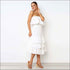 Ruffled Design Strapless Tube Top Cake Pattern Skirt Set
