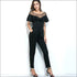 Ruffled Short-sleeve See-through Mesh Patchwork Jumpsuits