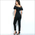 Ruffled Short-sleeve See-through Mesh Patchwork Jumpsuits