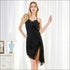 Satin Lace Sleeveless Backless Split Nightdress