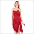 Satin Lace Sleeveless Backless Split Nightdress