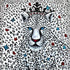 Savage silk scarf 45x45 cm