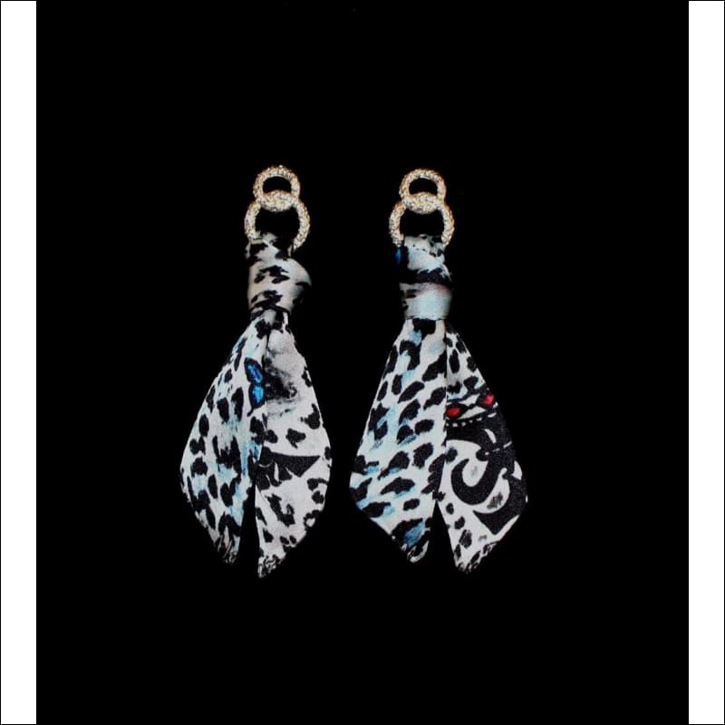 Savage silk tie earring & bracelet set - Earrings