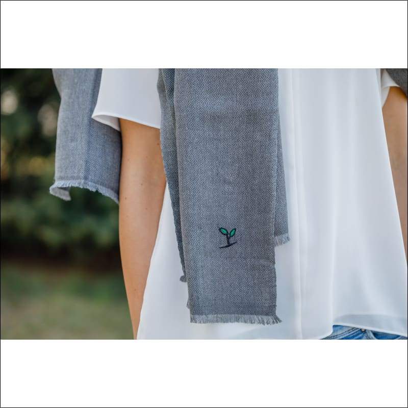 Scarf Madi - 70X200 cm / Charcoal / 100% charcoal bamboo - 
