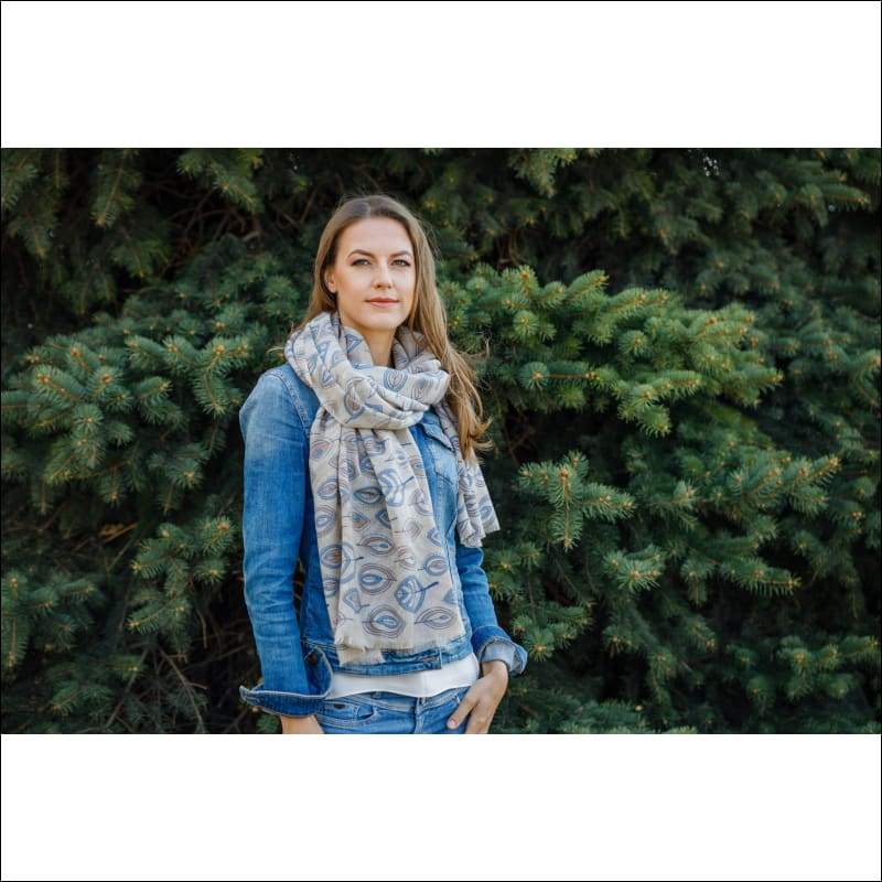 Scarf Marbu - 70X200 cm / Light Grey / 100% cashmere - 