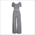 Scoop Neck Tee Wide-leg Pants Two-piece Set Classic Stripes Pattern