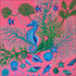 Seafloor silk scarf 45x45 cm