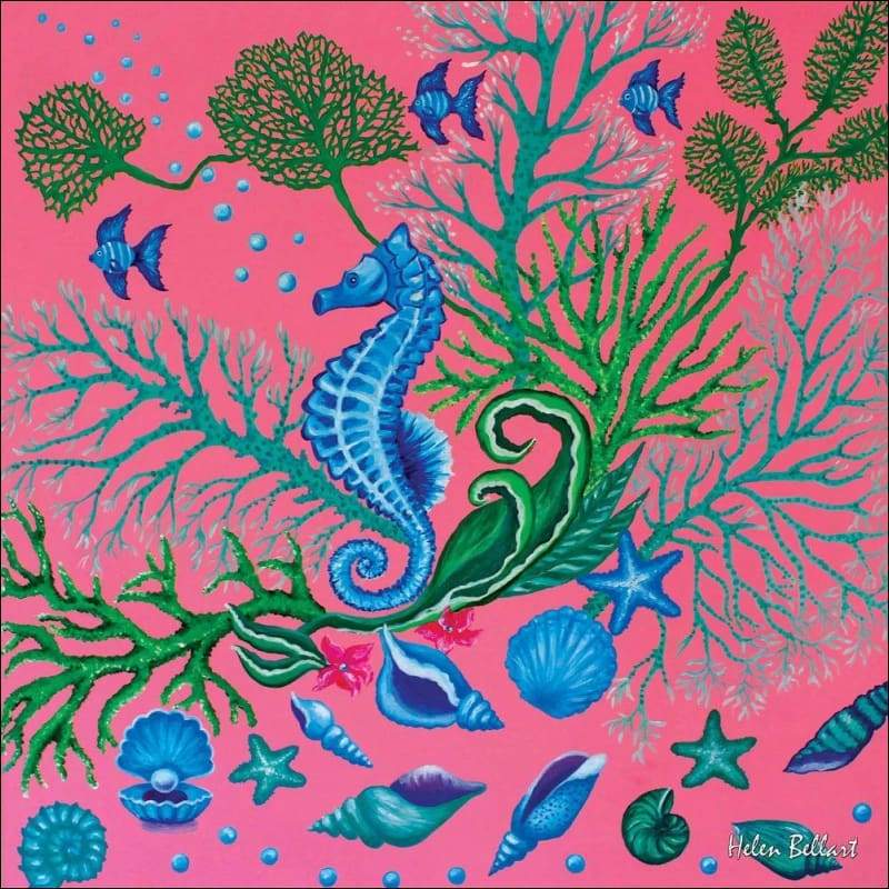 Seafloor silk scarf 45x45 cm - Silk Scarves