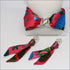 Seafloor silk tie earring & bracelet set