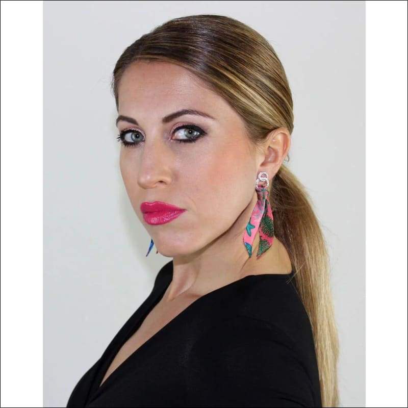 Seafloor silk tie earring - Gold - Earrings