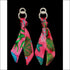 Seafloor silk tie earring