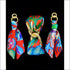 Seahorse silk tie earring