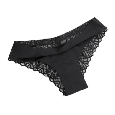 Seamless Breathable Lace Solid Color Briefs