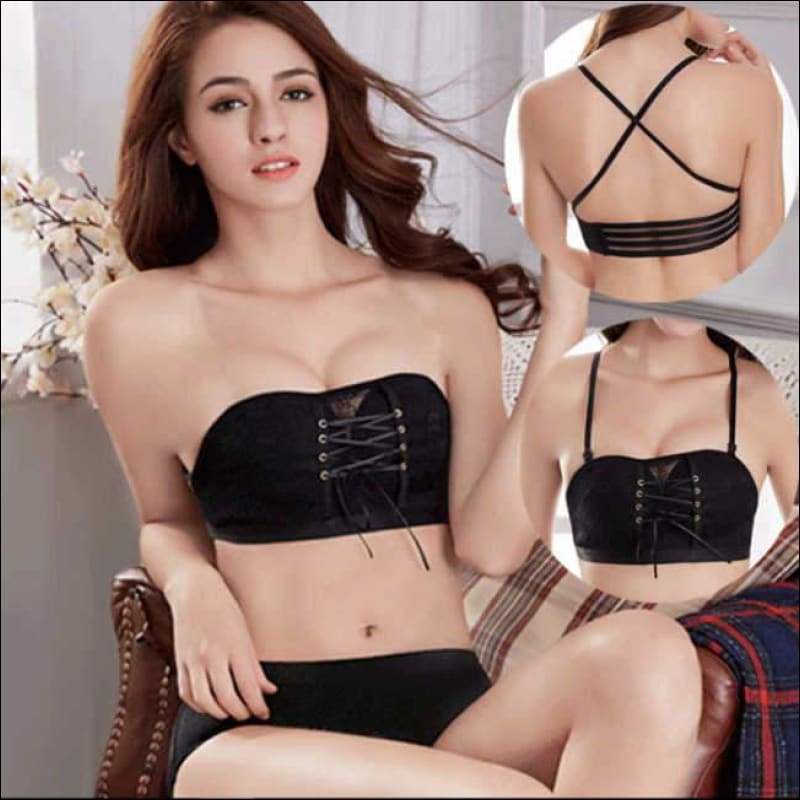 Seamless Push-up Adjustment Strap Bra - 70A / Black - 