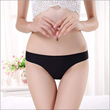 Seamless Solid Color Low Waist Thin Panties