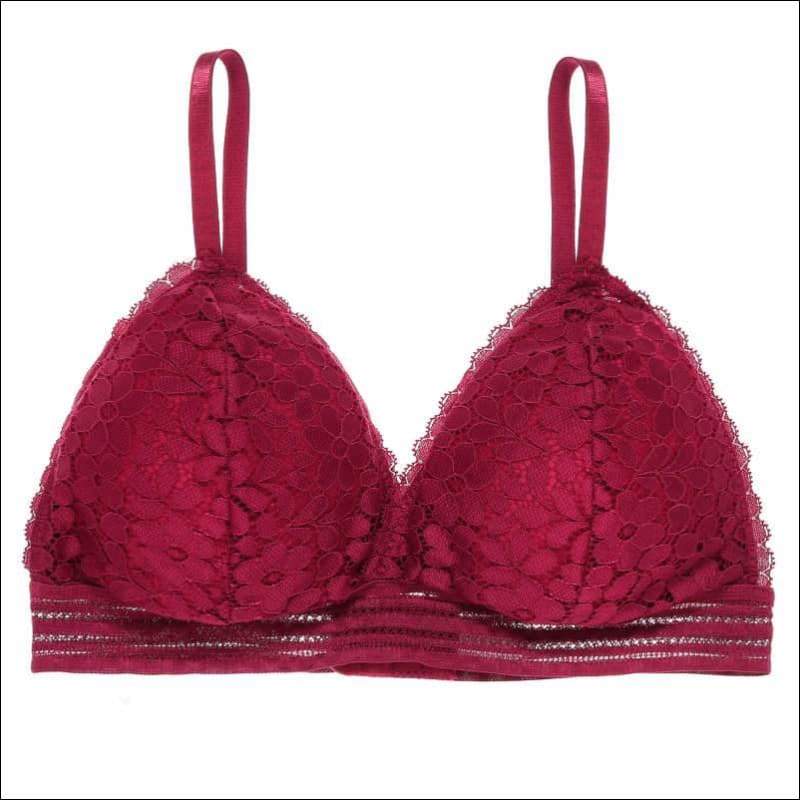 Seamless Triangle Deep V Lace Bra - Lingerie & Sleep