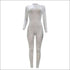 See-through Fabric Long-sleeve Jumpsuits