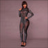 See-through Fabric Long-sleeve Jumpsuits