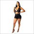 See-through Fabric Sequin Decor Wrapped Strap Mini