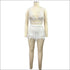 See-through Fabric Sequin Decor Wrapped Strap Mini