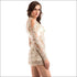 See-through Lace Embroideried Design Women Long Sleeves Part Wear Set