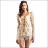 See-through Lace Embroideried Design Women Long Sleeves Part Wear Set