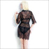 See-through Lace Half-sleeve Night-robe