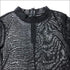 See-through Long-sleeve Mesh Patchwork Rhinestone Design