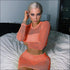 See-through Mesh Long-sleeve Crop Top And Bodycon Skirt Two Pieces Sets
