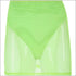 See-through Mesh Long-sleeve Crop Top And Bodycon Skirt Two Pieces Sets