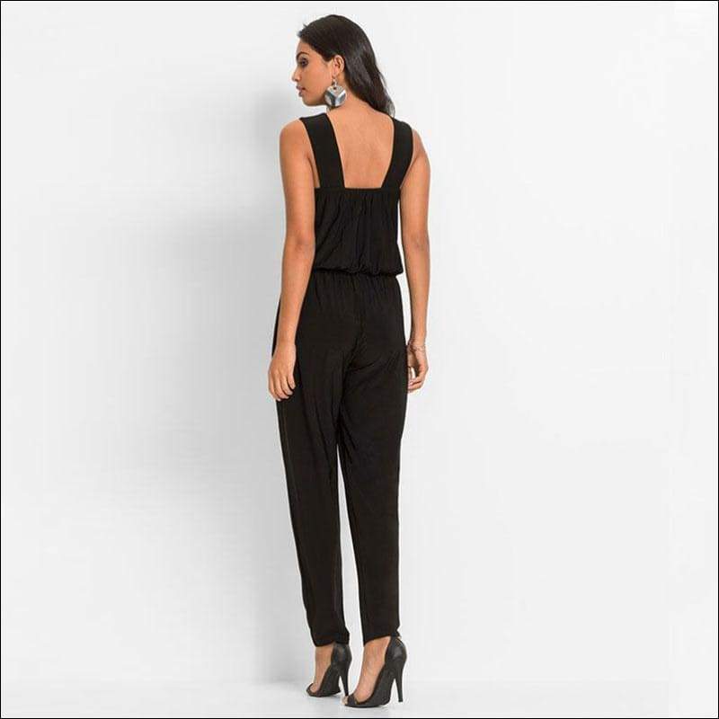 Sequin Collar Sleeveless Elegant Jumpsuits - Jumpsuits