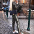 Sequins Patchwork Long-sleeve Coat And Casual Pants Sports Two Pieces Set