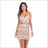 Sequins Tassels V Neck Crop Camisole And Mini Skirt Set
