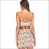 Sequins Tassels V Neck Crop Camisole And Mini Skirt Set