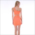 Sexy Hollow Design with Solid Color One-shoulder Sleeveless Dress