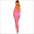 Sexy Hollow Out Crop Top Side-slit Skirt Coverup