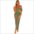 Sexy Hollow Out Crop Top Side-slit Skirt Coverup