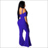 Sexy Lace-up Crop Top Wide Leg Overalls Two Pieces Set