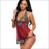Sexy Lace V-neck Patchwork Nightdress