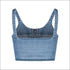 Sexy Metal Single-breasted Figure Flattering Denim Cropped Camisole