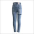 Sexy Ripped Design Plain Pattern Slimming Jeans
