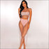Sexy Sleeveless Mesh Hollow Tank Top Side-slit Skirt See-through Two-piece Set