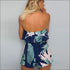 Sexy Tube Pattern Sleeveless Leaf Print Beach Rompers