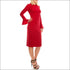 Sheath Dress with Flounce Sleeves