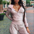 Shining Long-sleeve Zipper Hoodies Jogger Pants Two-piece Set